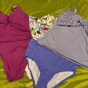 3pk WNS Lands End Sz 10 Swim 1 Anne Cole Sz 10
